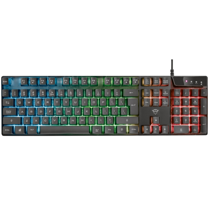 Trust GXT 835 Azor RGB Gaming Keyboard Nordic i gruppen DATORER & KRINGUTRUSTNING / Gaming / Tangentbord hos TP E-commerce Nordic AB (A19552)