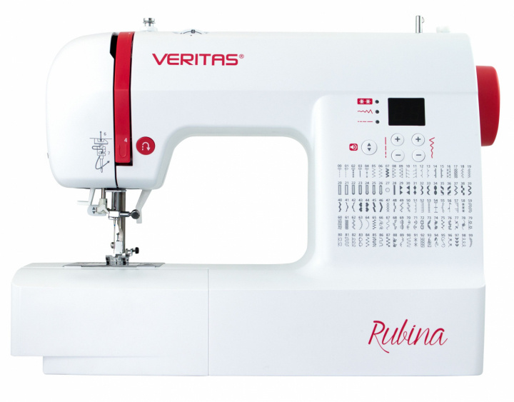 Veritas RUBINA - praktisk symaskin med 100 sömmar och drop-in spolsystem i gruppen HEM, HUSHÅLL & TRÄDGÅRD / Hushållsmaskiner / Symaskiner & Tillbehör / Symaskiner hos TP E-commerce Nordic AB (A19663)