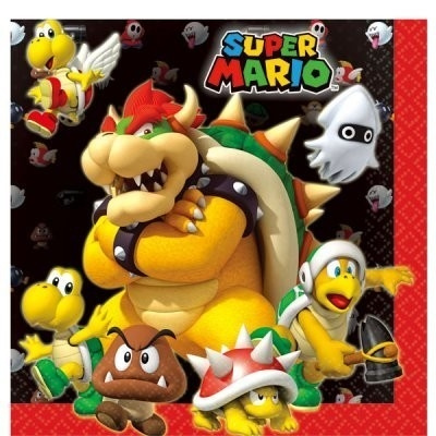 Servetter Super Mario 16-pack i gruppen HEMELEKTRONIK / Spelkonsoler & Tillbehör / Övriga spel & tillbehör hos TP E-commerce Nordic AB (A19821)