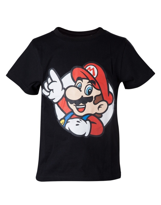 Super Mario - T-Shirt barn, 122/128 i gruppen HEMELEKTRONIK / Spelkonsoler & Tillbehör / Övriga spel & tillbehör hos TP E-commerce Nordic AB (A19841)