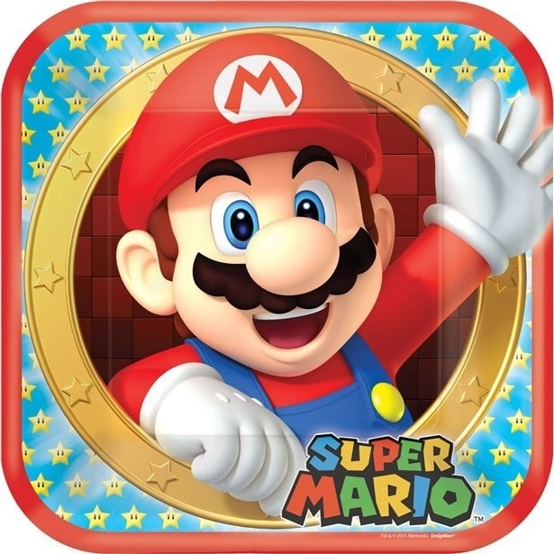 Super Mario Party Tallrikar - 23 cm (8-Pack) i gruppen HEMELEKTRONIK / Spelkonsoler & Tillbehör / Övriga spel & tillbehör hos TP E-commerce Nordic AB (A19854)