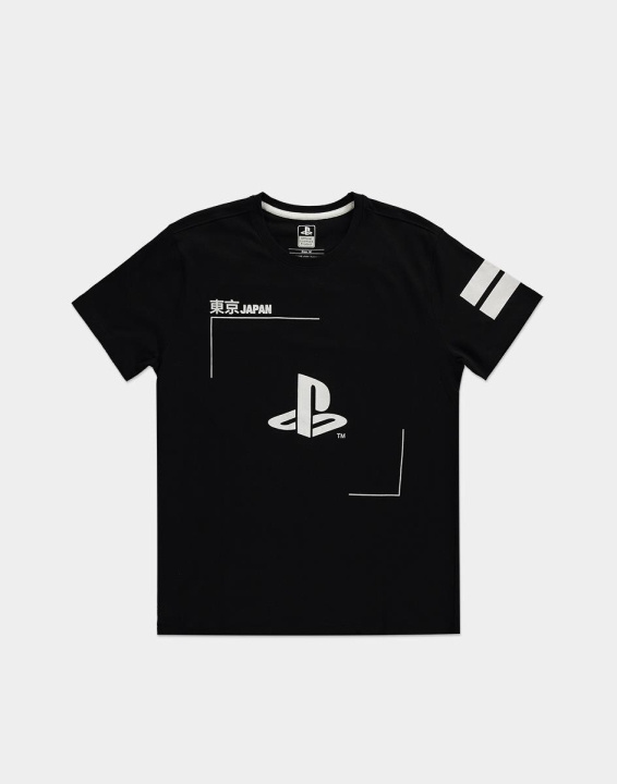 Svart & Vit PlayStation - T-Shirt, XL i gruppen HEMELEKTRONIK / Spelkonsoler & Tillbehör / Övriga spel & tillbehör hos TP E-commerce Nordic AB (A19857)
