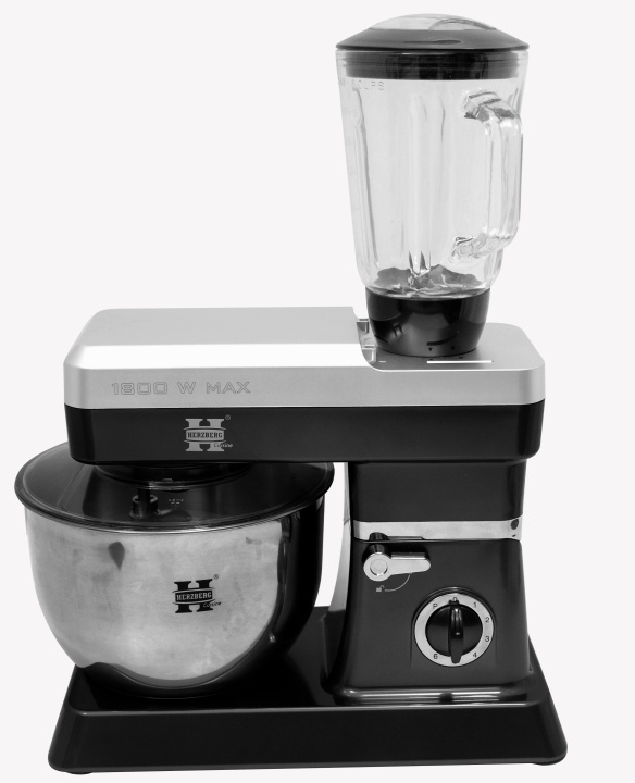 Herzberg HG-5065 2-i-1 6,5L Kökassistent och 1,7 Blender - 1200W, Svart i gruppen HEM, HUSHÅLL & TRÄDGÅRD / Hushållsmaskiner / Matberedare & Köksassistenter / Köksassistenter & Tillbehör hos TP E-commerce Nordic AB (A19892)