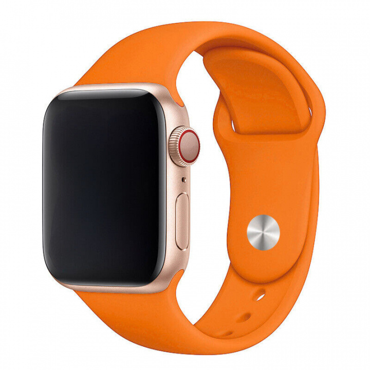 Silikonarmband till Apple Watch 38/40mm, Orange i gruppen SMARTPHONE & SURFPLATTOR / Träning, hem & fritid / Apple Watch & tillbehör / Tillbehör hos TP E-commerce Nordic AB (A20230)