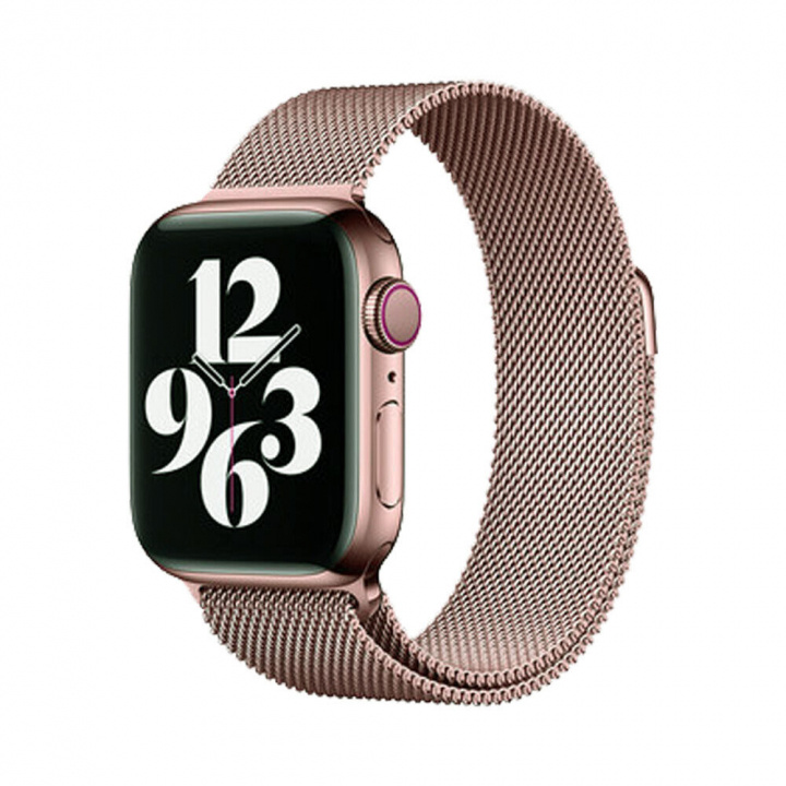 Metallarmband till Apple Watch 42/44mm, Roséguld i gruppen SMARTPHONE & SURFPLATTOR / Träning, hem & fritid / Apple Watch & tillbehör / Tillbehör hos TP E-commerce Nordic AB (A20274)