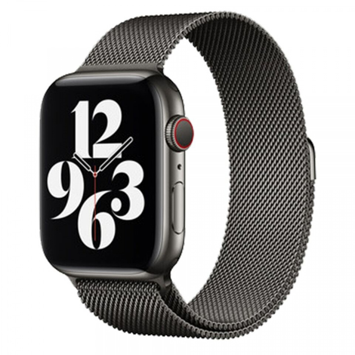 Metallarmband till Apple Watch 42/44mm, Svart i gruppen SMARTPHONE & SURFPLATTOR / Träning, hem & fritid / Apple Watch & tillbehör / Tillbehör hos TP E-commerce Nordic AB (A20275)