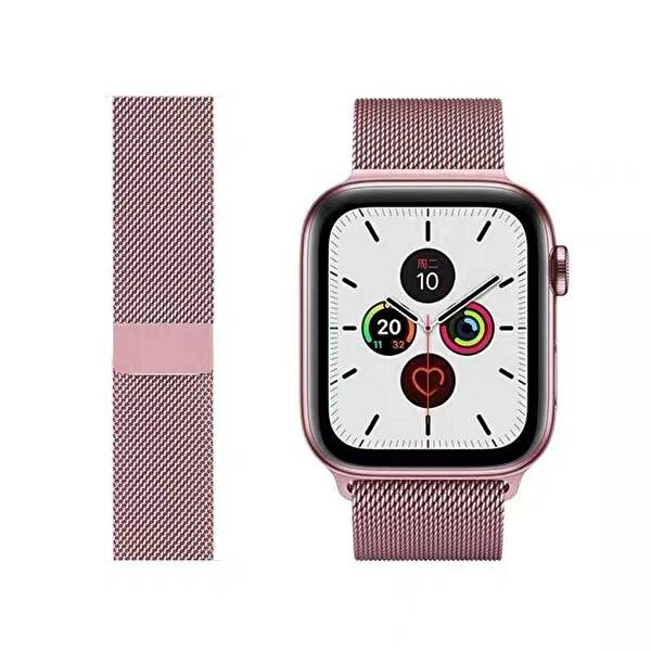 Metallarmband till Apple Watch 42/44mm, Rosa i gruppen SMARTPHONE & SURFPLATTOR / Träning, hem & fritid / Apple Watch & tillbehör / Tillbehör hos TP E-commerce Nordic AB (A20291)