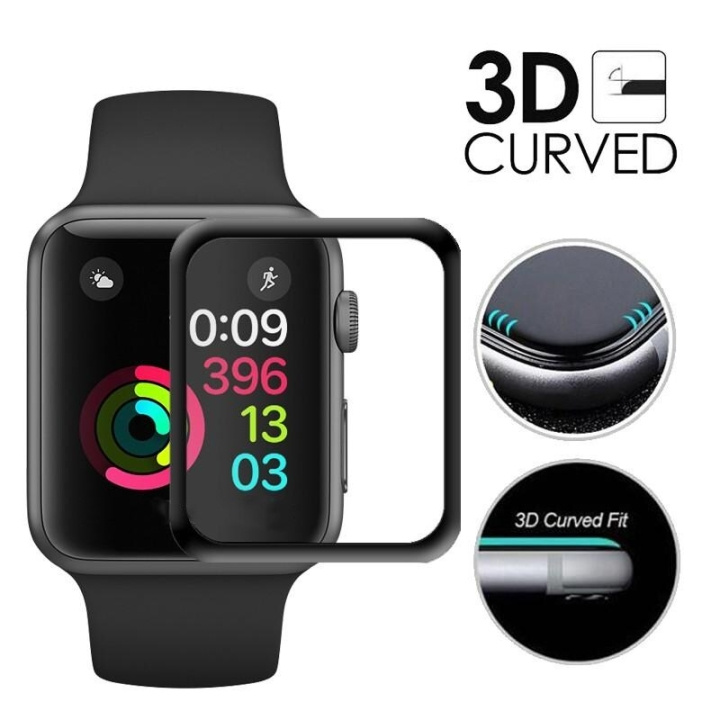 3D Skärmskydd till Apple Watch 4 (40mm) i gruppen SMARTPHONE & SURFPLATTOR / Träning, hem & fritid / Apple Watch & tillbehör / Tillbehör hos TP E-commerce Nordic AB (A20503)
