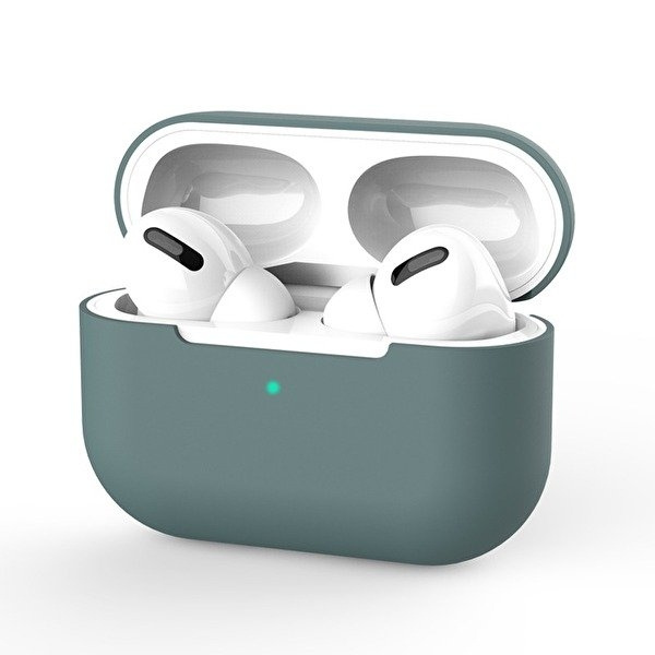 Skyddsfodral i silikon till Apple Airpods Pro, Grön i gruppen HEMELEKTRONIK / Ljud & Bild / Hörlurar & Tillbehör / Tillbehör hos TP E-commerce Nordic AB (A20669)