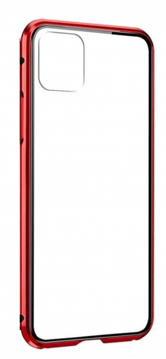 Stilrent skal med färgade kanter till iPhone 12 Mini, Röd i gruppen SMARTPHONE & SURFPLATTOR / Mobilskydd / Apple / iPhone 12 Mini / Skal hos TP E-commerce Nordic AB (A20864)