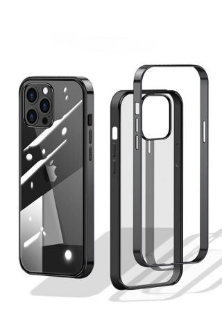 Stilrent skal med färgade kanter till iPhone 12 Mini