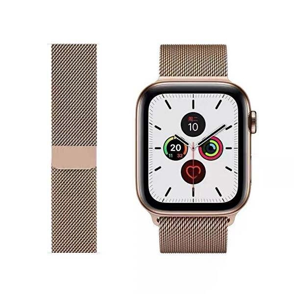 Metallarmband till Apple Watch 38/40mm, Roséguld i gruppen SMARTPHONE & SURFPLATTOR / Träning, hem & fritid / Apple Watch & tillbehör / Tillbehör hos TP E-commerce Nordic AB (A21146)