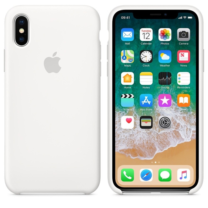 Apple iPhone XS Max Original silikonskal i Vit färg i gruppen SMARTPHONE & SURFPLATTOR / Mobilskydd / Apple / iPhone XS Max / Skal hos TP E-commerce Nordic AB (A21148)