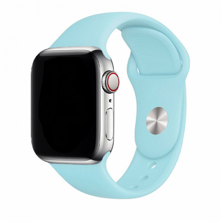 Silikonarmband till Apple Watch 42/44mm, Turkos i gruppen SMARTPHONE & SURFPLATTOR / Träning, hem & fritid / Apple Watch & tillbehör / Tillbehör hos TP E-commerce Nordic AB (A21293)