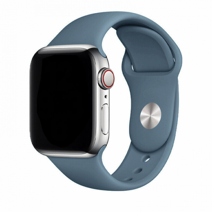 Silikonarmband till Apple Watch 42/44mm, Blågrå i gruppen SMARTPHONE & SURFPLATTOR / Träning, hem & fritid / Apple Watch & tillbehör / Tillbehör hos TP E-commerce Nordic AB (A21297)