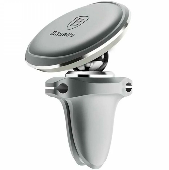 Produktfoto för Baseus Magnetic Air Vent Bilmonteringshållare med kabelklämma (silver/svart)