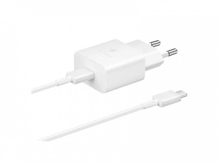 Samsung EP-T1510X USB-C 15W Väggladdare + 3A USB-C Kabel, Vit i gruppen SMARTPHONE & SURFPLATTOR / Laddare & Kablar / Väggladdare / Väggladdare Typ C hos TP E-commerce Nordic AB (A22075)