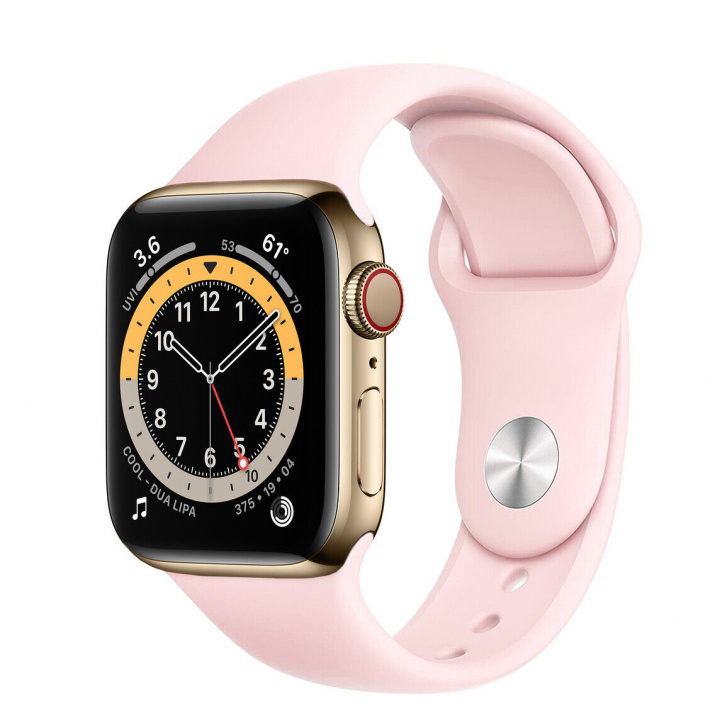 Silikonarmband till Apple Watch 38/40mm, Rosa i gruppen SMARTPHONE & SURFPLATTOR / Träning, hem & fritid / Apple Watch & tillbehör / Tillbehör hos TP E-commerce Nordic AB (A22080)