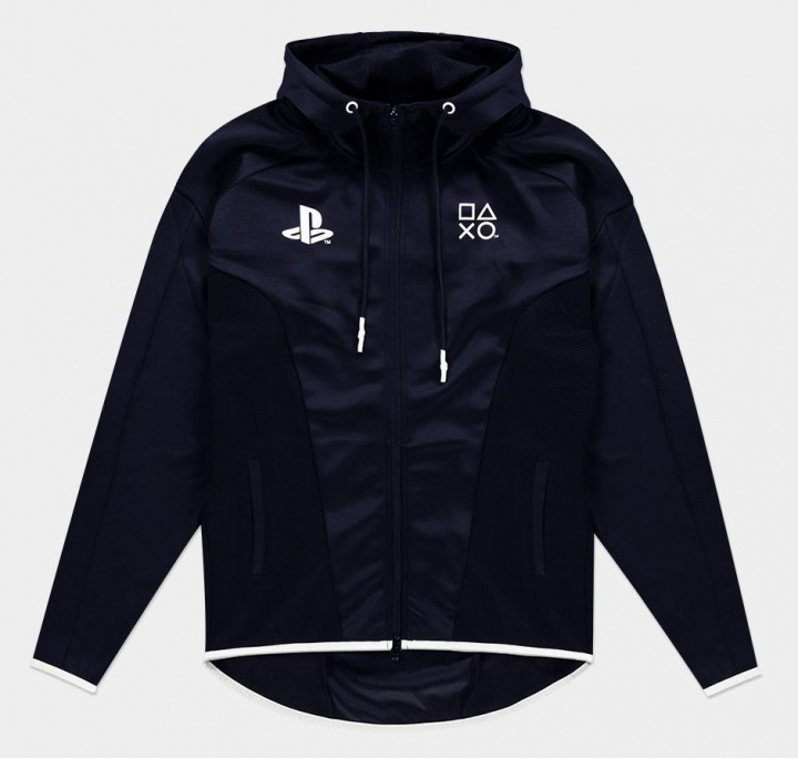Difuzed Playstation Hoodie Black & White, S i gruppen SPORT, FRITID & HOBBY / Accessoarer / T-shirts & Tröjor hos TP E-commerce Nordic AB (A22137)