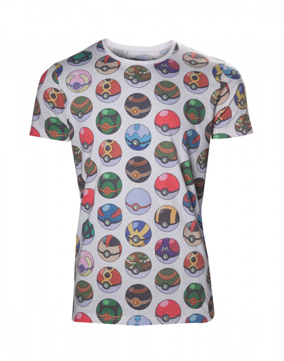 Bioworld Pokémon Pokéboll T-shirt, XS i gruppen SPORT, FRITID & HOBBY / Accessoarer / T-shirts & Tröjor hos TP E-commerce Nordic AB (A22168)