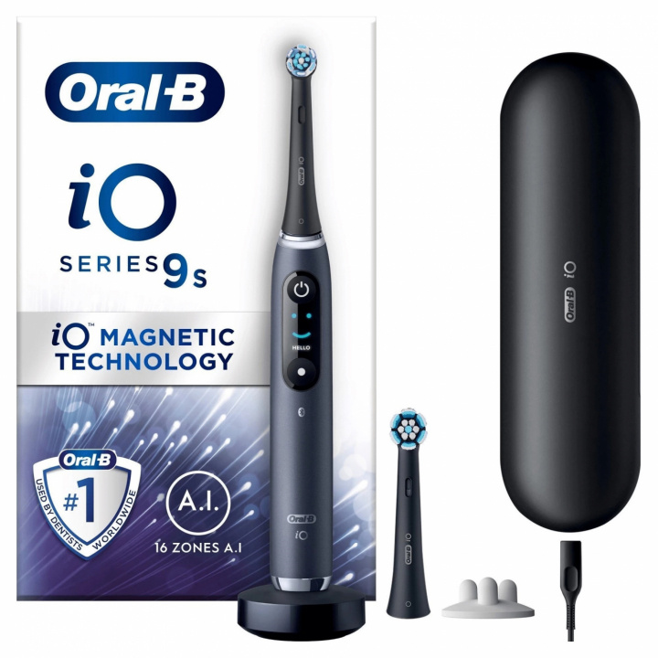 Oral-B iO9s Series M9 Eltandborste, Svart i gruppen SKÖNHET & HÄLSA / Munvård / Eltandborstar hos TP E-commerce Nordic AB (A22267)