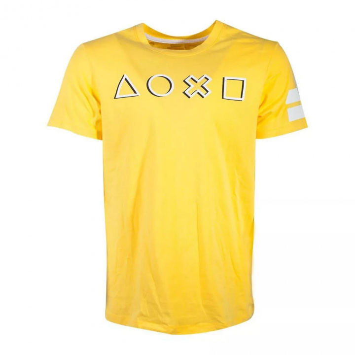 Difuzed Playstation Icons T-shirt med lång linje, L i gruppen SPORT, FRITID & HOBBY / Accessoarer / T-shirts & Tröjor hos TP E-commerce Nordic AB (A22349)