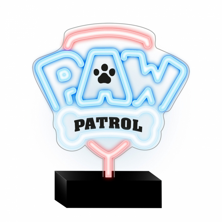 Paw Patrol OW-120146 Bordslampa med Neon LED, Logo | LEKSAKER, BARN- & BABYPRODUKTER - Barnrum - Barnlampor - Bordslampor | GameStuff