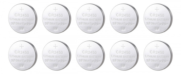 DELTACO Ultimate Lithium-batteri, 3V, CR2450 knappcell, 10-pack i gruppen HEMELEKTRONIK / Batterier & Laddare / Batterier / Knappcell hos TP E-commerce Nordic AB (A22999)