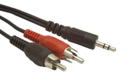 3,5mm ljudkabel hona - 2x RCA hane 1.5 m i gruppen HEMELEKTRONIK / Kablar & Adaptrar / RCA-kablar & adaptrar / Adaptrar hos TP E-commerce Nordic AB (A23001)