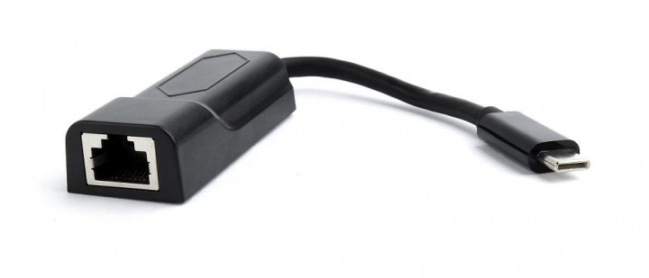 Gembird USB-C Gigabit Ethernet adapter - Svart i gruppen DATORER & KRINGUTRUSTNING / Nätverk / Nätverkskort / USB hos TP E-commerce Nordic AB (A23027)