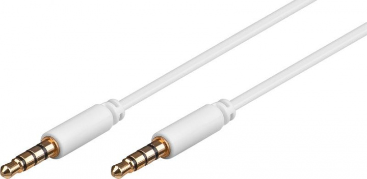 Guldpläterad Audiokabel 3,5mm hane - 3,5mm hane, 2 m i gruppen HEMELEKTRONIK / Kablar & Adaptrar / Ljud Analog / AUX-kablar 3,5 mm hos TP E-commerce Nordic AB (A23031)