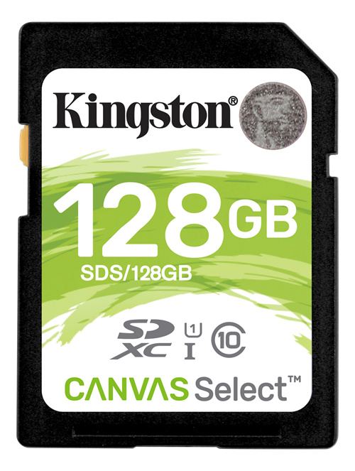 Kingston Canvas Select SDXC-kort, 128GB klass 10 i gruppen HEMELEKTRONIK / Lagringsmedia / Minneskort / SD/SDHC/SDXC hos TP E-commerce Nordic AB (A23044)