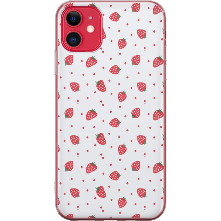 Mobilskal till Apple iPhone 11 med Jordgubbar motiv i gruppen SMARTPHONE & SURFPLATTOR / Mobilskydd / Apple / iPhone 11 hos TP E-commerce Nordic AB (A50044)