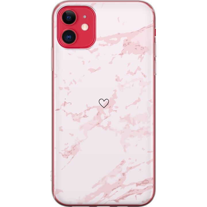 Mobilskal till Apple iPhone 11 med Rosa Hjärta motiv i gruppen SMARTPHONE & SURFPLATTOR / Mobilskydd / Apple / iPhone 11 hos TP E-commerce Nordic AB (A50050)