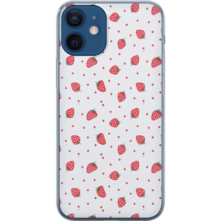 Mobilskal till Apple iPhone 12 med Jordgubbar motiv i gruppen SMARTPHONE & SURFPLATTOR / Mobilskydd / Apple / iPhone 12/12 Pro hos TP E-commerce Nordic AB (A50206)