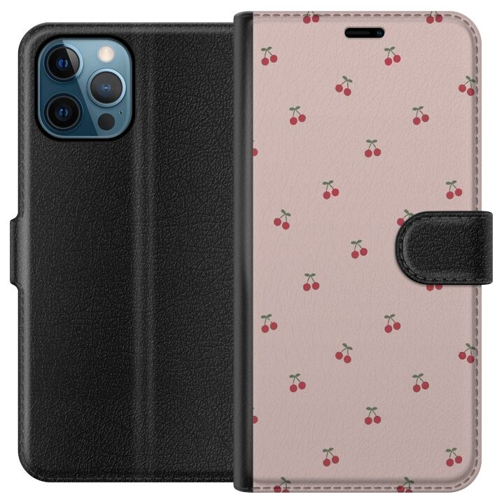 Plånboksfodral till Apple iPhone 12 Pro med Körsbär motiv i gruppen SMARTPHONE & SURFPLATTOR / Mobilskydd / Apple / iPhone 12/12 Pro hos TP E-commerce Nordic AB (A50277)
