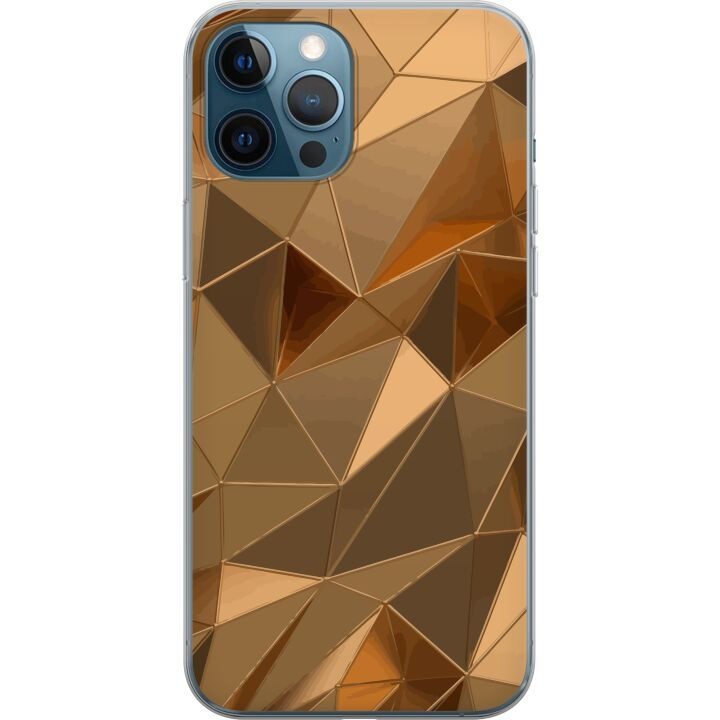 Mobilskal till Apple iPhone 12 Pro med 3D Guld motiv i gruppen SMARTPHONE & SURFPLATTOR / Mobilskydd / Apple / iPhone 12/12 Pro hos TP E-commerce Nordic AB (A50321)