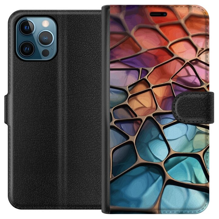 Plånboksfodral till Apple iPhone 12 Pro Max med Metalliskt mönster motiv i gruppen SMARTPHONE & SURFPLATTOR / Mobilskydd / Apple / iPhone 12 Pro Max hos TP E-commerce Nordic AB (A50334)