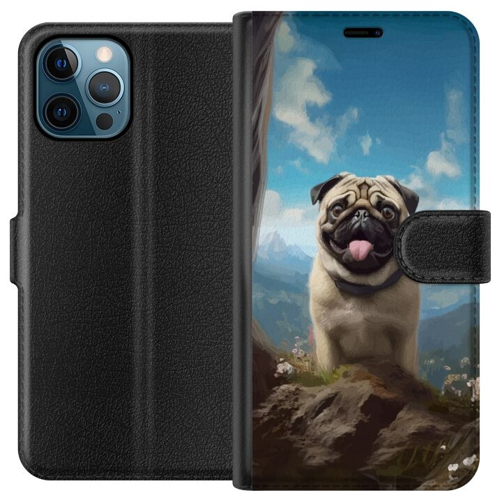 Plånboksfodral till Apple iPhone 12 Pro Max med Glad Hund motiv i gruppen SMARTPHONE & SURFPLATTOR / Mobilskydd / Apple / iPhone 12 Pro Max hos TP E-commerce Nordic AB (A50342)