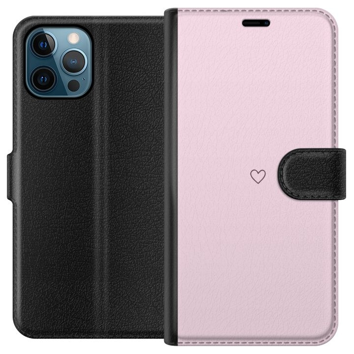 Plånboksfodral till Apple iPhone 12 Pro Max med Hjärta motiv i gruppen SMARTPHONE & SURFPLATTOR / Mobilskydd / Apple / iPhone 12 Pro Max hos TP E-commerce Nordic AB (A50343)