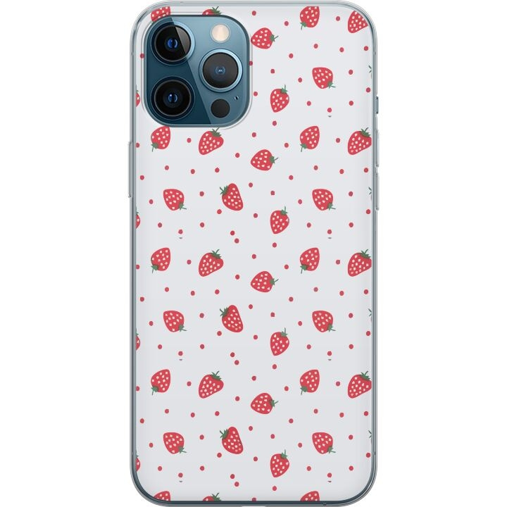 Mobilskal till Apple iPhone 12 Pro Max med Jordgubbar motiv i gruppen SMARTPHONE & SURFPLATTOR / Mobilskydd / Apple / iPhone 12 Pro Max hos TP E-commerce Nordic AB (A50368)