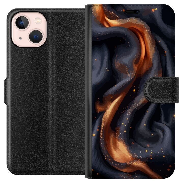 Plånboksfodral till Apple iPhone 13 mini med Eldigt silke motiv i gruppen SMARTPHONE & SURFPLATTOR / Mobilskydd / Apple / iPhone 13 Mini hos TP E-commerce Nordic AB (A50433)