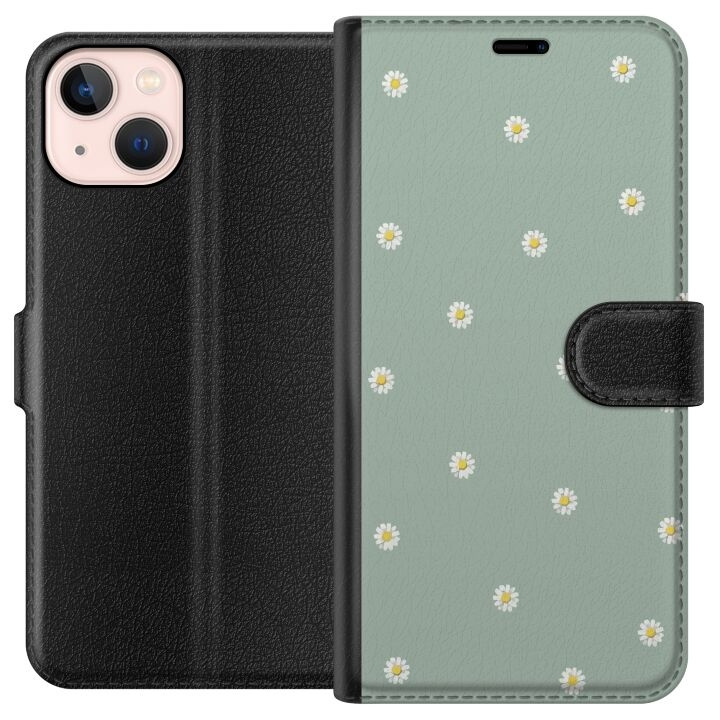 Plånboksfodral till Apple iPhone 13 mini med Prästkragar motiv i gruppen SMARTPHONE & SURFPLATTOR / Mobilskydd / Apple / iPhone 13 Mini hos TP E-commerce Nordic AB (A50436)