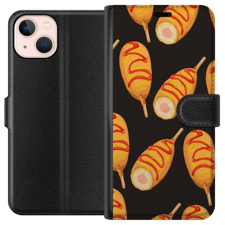 Plånboksfodral till Apple iPhone 13 mini med Kycklingklubba motiv i gruppen SMARTPHONE & SURFPLATTOR / Mobilskydd / Apple / iPhone 13 Mini hos TP E-commerce Nordic AB (A50441)