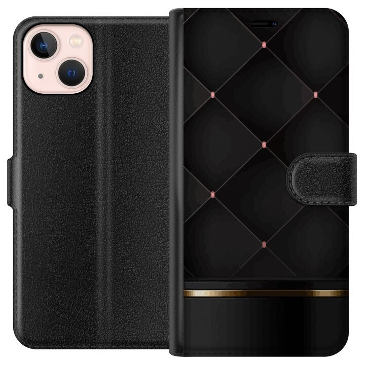 Plånboksfodral till Apple iPhone 13 mini med Lyxig linje motiv i gruppen SMARTPHONE & SURFPLATTOR / Mobilskydd / Apple / iPhone 13 Mini hos TP E-commerce Nordic AB (A50447)