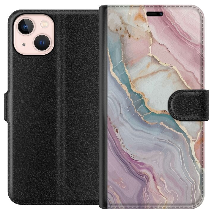Plånboksfodral till Apple iPhone 13 mini med Marmor motiv i gruppen SMARTPHONE & SURFPLATTOR / Mobilskydd / Apple / iPhone 13 Mini hos TP E-commerce Nordic AB (A50454)