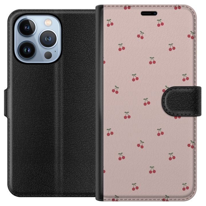 Plånboksfodral till Apple iPhone 13 Pro med Körsbär motiv i gruppen SMARTPHONE & SURFPLATTOR / Mobilskydd / Apple / iPhone 13 Pro hos TP E-commerce Nordic AB (A50493)