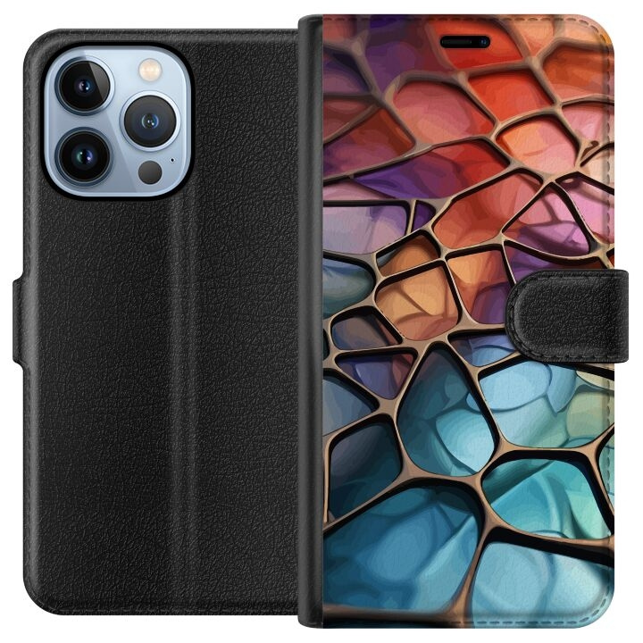Plånboksfodral till Apple iPhone 13 Pro med Metalliskt mönster motiv i gruppen SMARTPHONE & SURFPLATTOR / Mobilskydd / Apple / iPhone 13 Pro hos TP E-commerce Nordic AB (A50496)