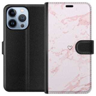 Plånboksfodral till Apple iPhone 13 Pro med Rosa Hjärta motiv