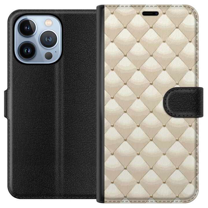 Plånboksfodral till Apple iPhone 13 Pro med Guldglans motiv i gruppen SMARTPHONE & SURFPLATTOR / Mobilskydd / Apple / iPhone 13 Pro hos TP E-commerce Nordic AB (A50512)